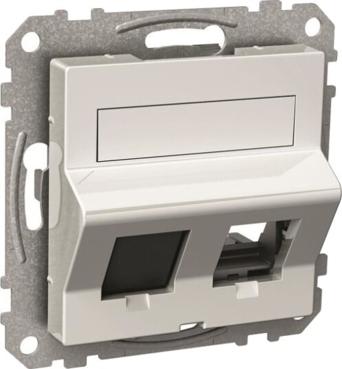 Schneider Electric Exxact Senterplate for datauttak, hvit