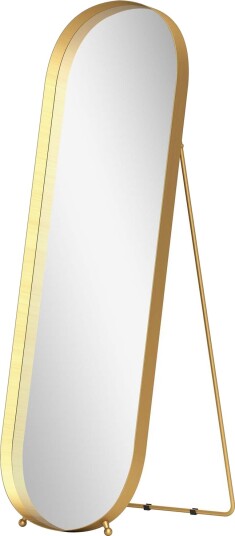 Helspeil med metallramme 160 x 50 cm gullfarget ramme for stue soverom