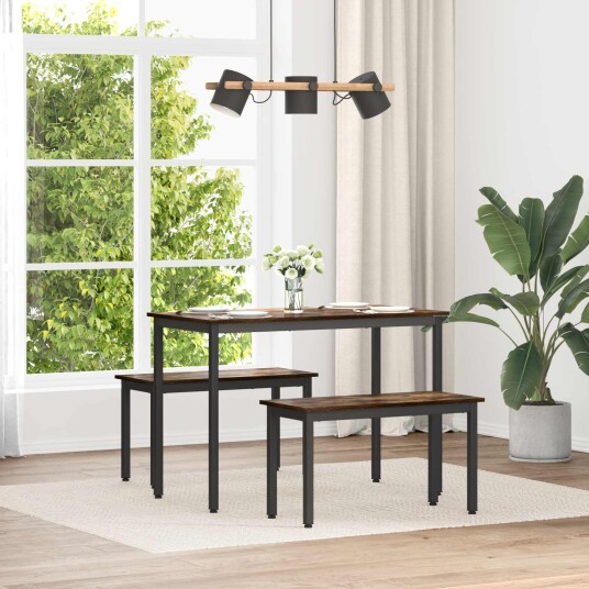 vidaXL benk Røyk Eik 80 x 35 x 45 cm Konstruert tre vidaXL benk Røyk Eik 80 x 35 x 45 cm Konstruert tre