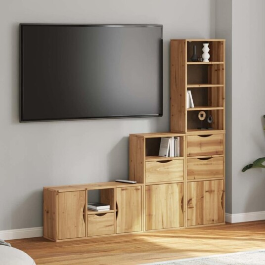  TV enheter med oppbevaring 4 delers ODDA heltre furu