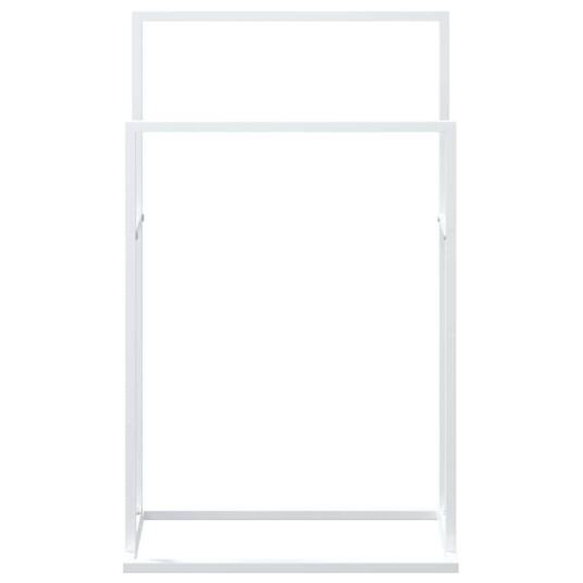 vidaXL Frittstående håndklestativ hvit 48x24x78,5 cm jern vidaXL Frittstående håndklestativ hvit 48x24x78,5 cm jern
