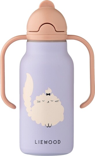 Liewood Kimmie vannflaske 25 cl Cat-Warm lilac Liewood Kimmie vannflaske 25 cl Cat-Warm lilac