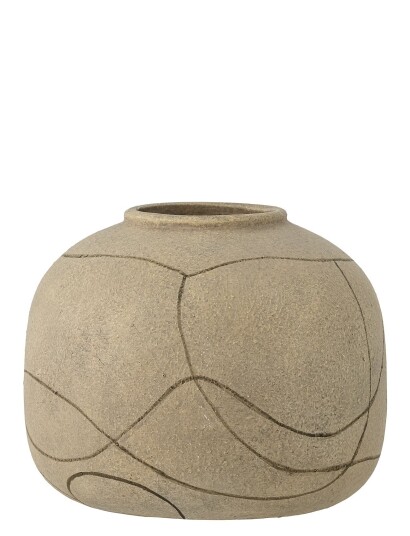 Bloomingville Niza Deco Vase Beige NATURE H16.5CM