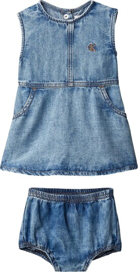 Calvin Klein Kjole m. Bloomers Denim Dante Vask Multi Calvin Klein 2 år 92 Kjole Blå