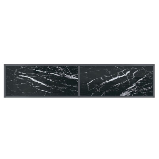 vidaXL Konsollbord svart 160x35x75,5 cm herdet glass