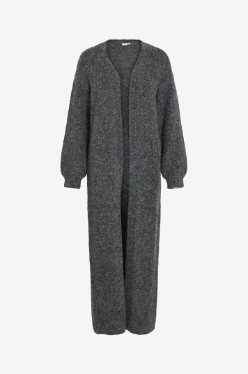 Vila Kardigan viNynni Open L/S Long Knit Grå