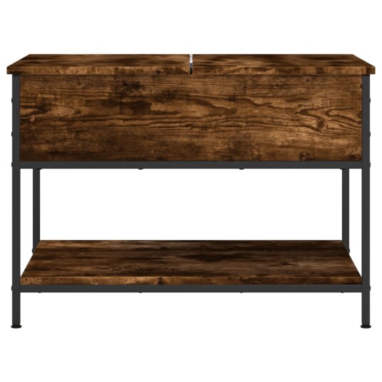Salongbord røkt eik 70x50x50 cm konstruert tre og metall 8721012478824