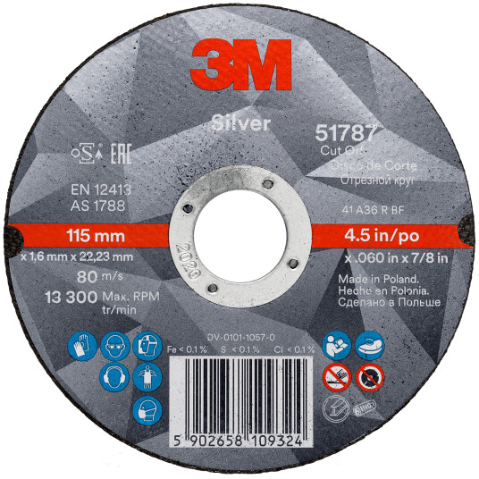 3M Silver kappeskive T42 180Ã2,5mm