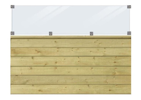 Levegg PLUS Plank med Glass 174x125