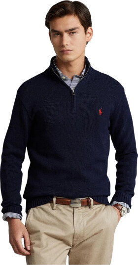 Polo Ralph Lauren Cotton Quarter-Zip Sweater - Navy - XS Polo Ralph Lauren Cotton Quarter-Zip Sweater - Navy - XS