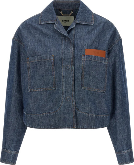Fendi Dame Jakker Blå 2XS,