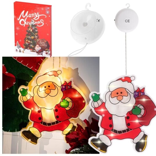 Pricenet LED pendellys Julepynt Julenissen med gaver