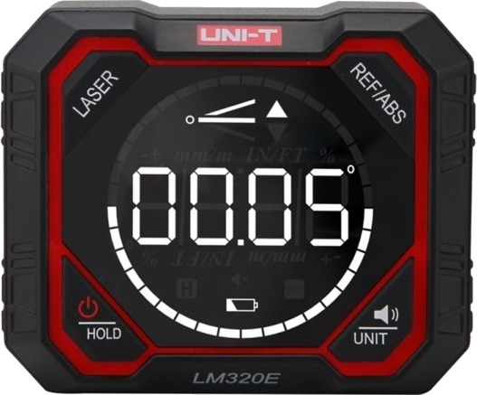 Vinkelmåler 4×90° Fargedisplay, 2 Magnetiske Flater, 2 Lasers Stråler Uni-T Vinkelmåler 4×90° Fargedisplay, 2 Magnetiske Flater, 2 Lasers Stråler Uni-T