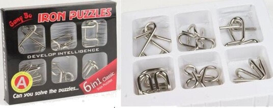 IQ test 6 i 1 Pusleoppgaver i Metall