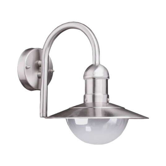Lindby Damion – moderne utend vegglampe i rustfritt stål