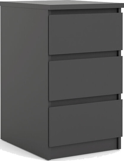 Nada kommode lav og smal 3 skuffer, matt svart .