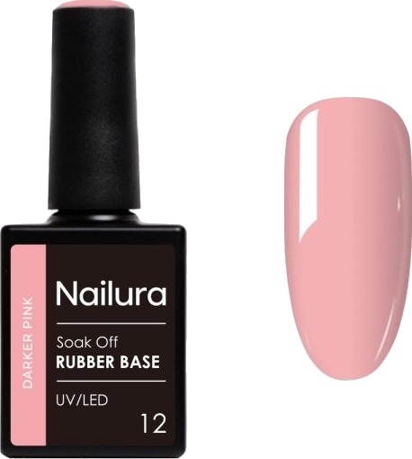 Nailura Rubber Base 12 – Mørkere rosa – 10 ml Nailura Rubber Base 12 – Mørkere rosa – 10 ml