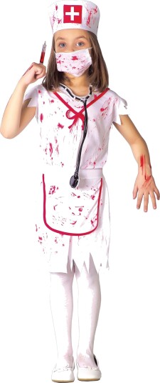 Fiestas Guirca Zombie Sykepleier Barn Kostyme 5–6 år 82606