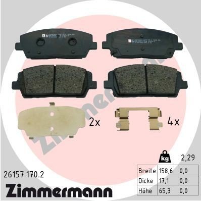 Bremseklosser ZIMMERMANN 26157.170.2 Bremseklosser ZIMMERMANN 26157.170.2