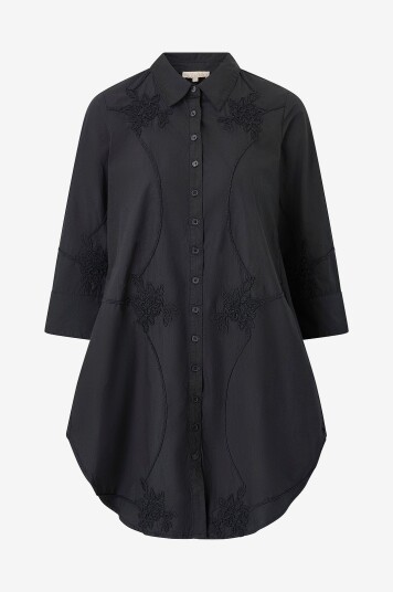 Bytimo Kjole Embroidery Poplin Shirt Dress Svart Bytimo Kjole Embroidery Poplin Shirt Dress Svart