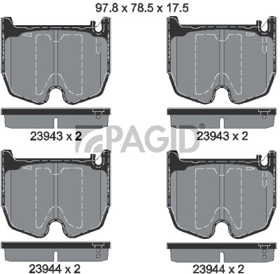 PAGID T1353N Bremseklosser