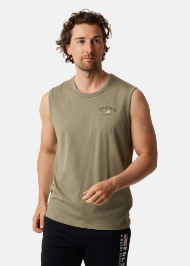 Saint Vincent Kansas Sleeveless Tee Salvia Green L T Shirts
