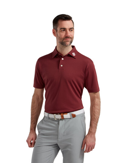 FootJoy Stretch Pique Solid - Burgundy - S