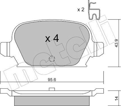 METELLI 22 0541 0 Bremseklosser