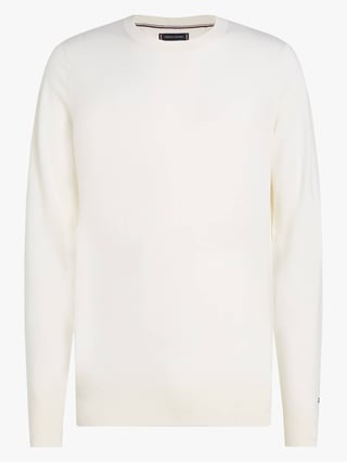 Tommy Hilfiger DC Fine Gauge Merino Crew Neck Hvit XXL Tommy Hilfiger DC Fine Gauge Merino Crew Neck Hvit XXL