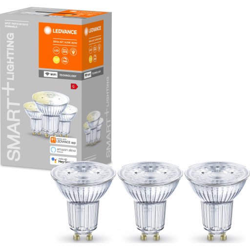 Ledvance Smart+ Par16 lyskilde til spot, 5W, 2700K, GU10, WiFi, 3 stk. Ledvance Smart+ Par16 lyskilde til spot, 5W, 2700K, GU10, WiFi, 3 stk.