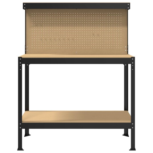  Arbeidsbenk med hylle Svart 114cm Høy