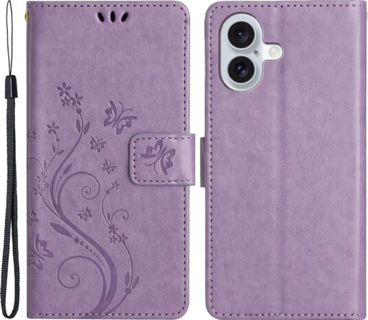 Trolsk Lommebokdeksel Blomst (iPhone 16) Lilla