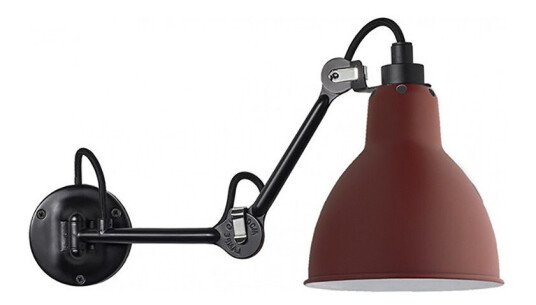 Lampe Gras 204 Vegglampe Svart/Rød