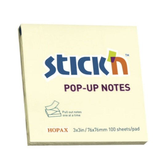 Stick"n Z Notisblokk 76x76 100 Blad Gul Stick"n Z Notisblokk 76x76 100 Blad Gul