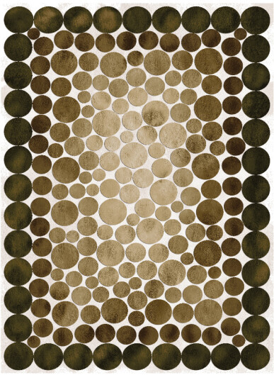 Wilton teppe Marineo brun/grønn Størrelse: 160 x 230 cm