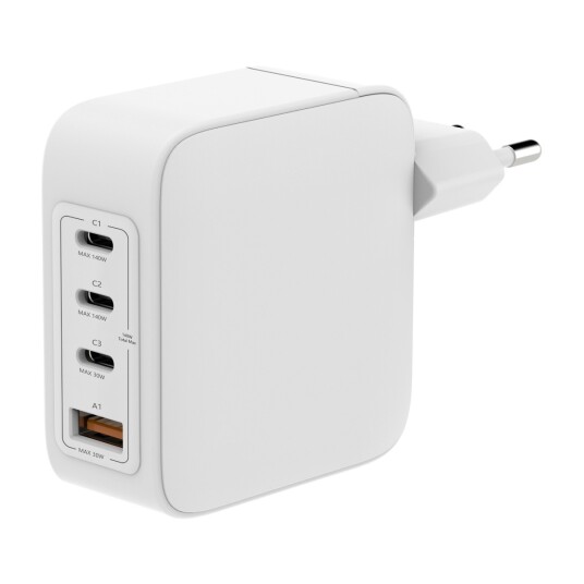 Dacota Platinum GaN hurtiglader 140 W 4 porter hvit