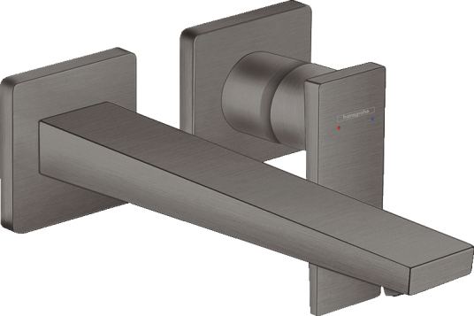 Hansgrohe Metropol servantbatteri 225 mm tut, Børstet Sort Krom Hansgrohe Metropol servantbatteri 225 mm tut, Børstet Sort Krom