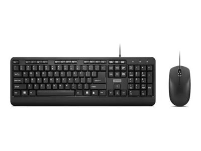 Lenovo 160 USB QWERTY Tastatur og Mussett Svart Lenovo 160 USB QWERTY Tastatur og Mussett Svart