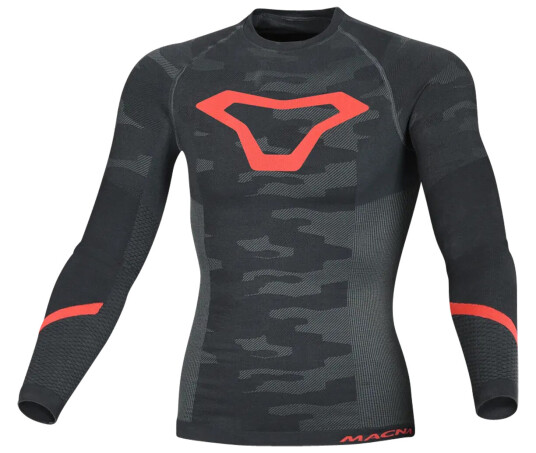 Macna MC-Skjorte  Baselayer All-Season Svart-Grå-Rød