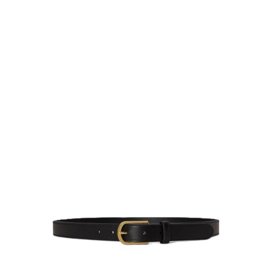 Lauren Ralph Lauren | Rounded Buckle Leather Skinny Belt | M Lauren Ralph Lauren | Rounded Buckle Leather Skinny Belt | M
