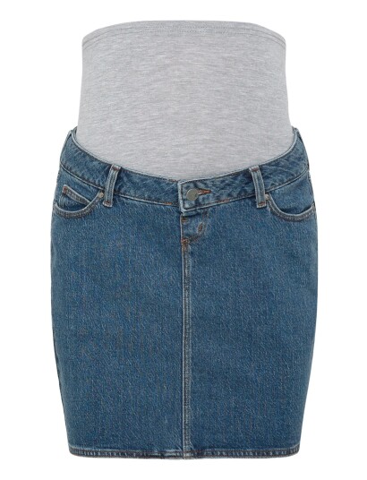Mamalicious Mlcuba Denim Skirt Noos Blue M