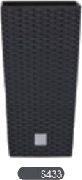 Prosperplast Rato Square Drts170-S433 Blomsterpotte, Svart