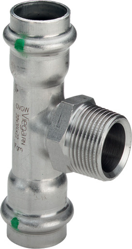 54 x 1" x 54 mm Sanpress Inox T-stykke