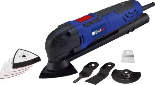 Dedra Multikutter DED7945 300 w, 15000-22000 O/Min, 2,8° Oscillasjonsvinkel, Med Tilbehør Og Koffert