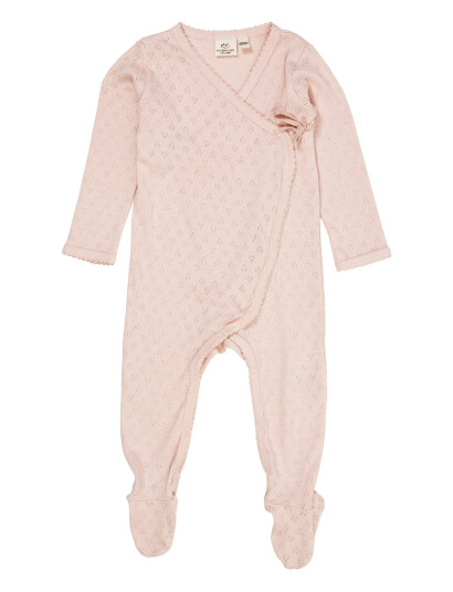 Copenhagen Colors Pointelle Cross-Over Full Body Pink 50