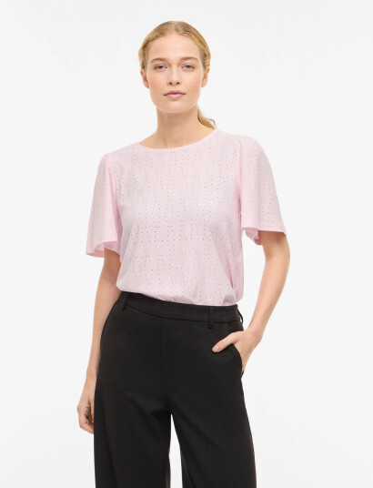 Vila Vibelli O Neck S/S Top Noos Pink XS Vila Vibelli O Neck S/S Top Noos Pink XS