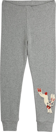 Mini Rodini Rabbit Application Leggings Grey 128/134
