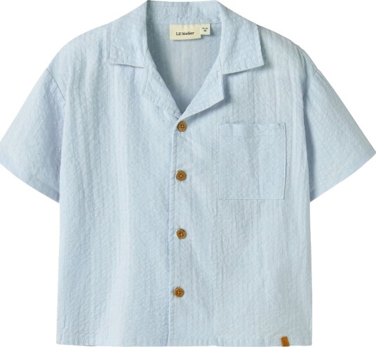 Lil"Atelier Nmmhoman Mak Ss Loose Shirt Lil Blue 122 128 Lil"Atelier Nmmhoman Mak Ss Loose Shirt Lil Blue 122 128