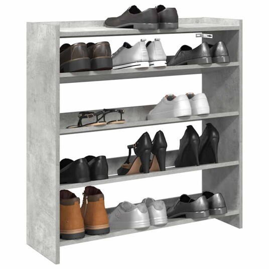 Skohylle betonggrå 80x25x81 cm konstruert tre 8721158649393 Skohylle betonggrå 80x25x81 cm konstruert tre 8721158649393