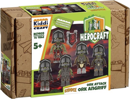 Kiddicraft Ork Angrep Figursett Byggesett 5+ År 78 Deler